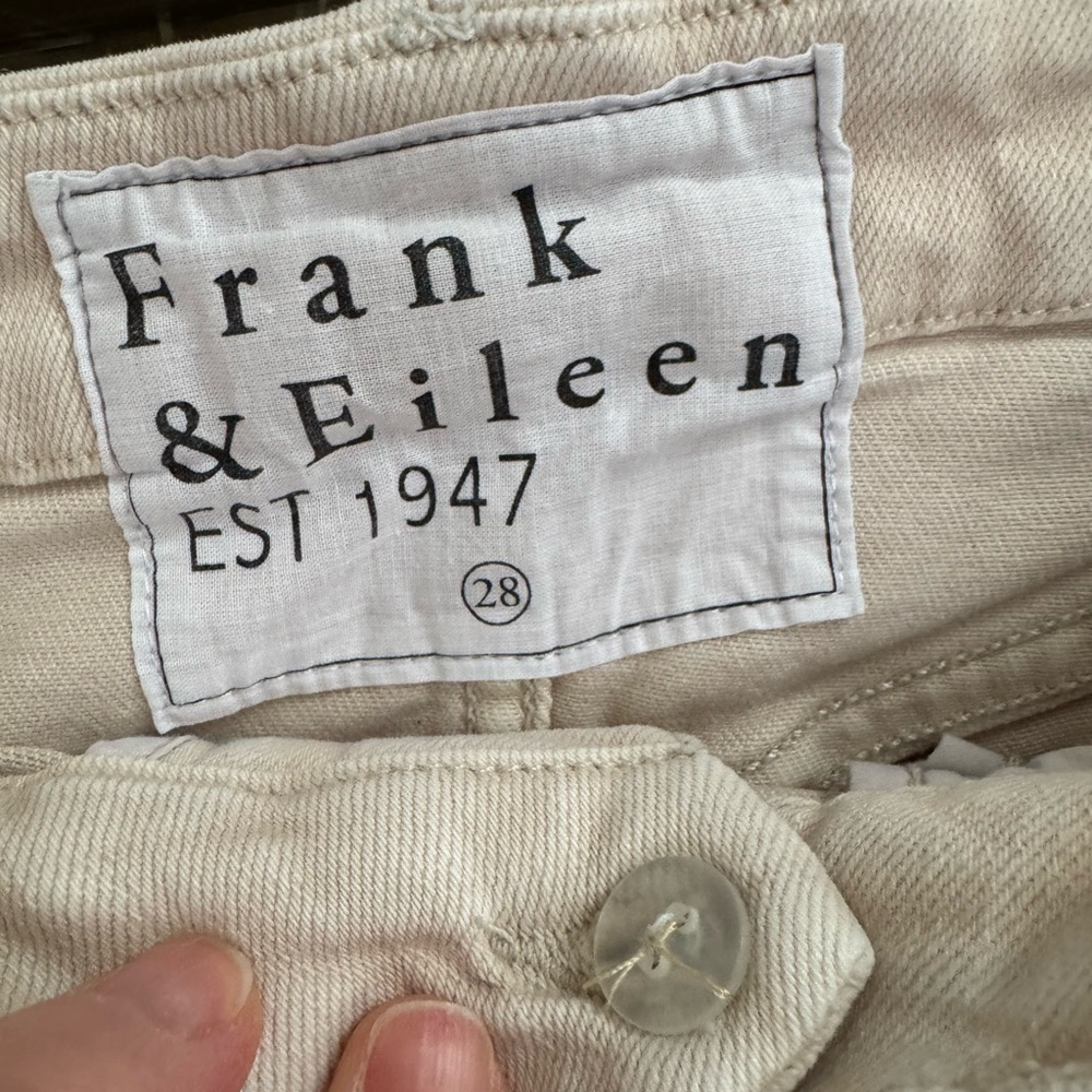 Frank & Eileen Cream Flare Jeans - Picture 2 of 4